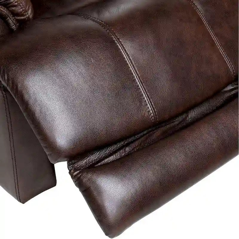 Genuine Top Grain Adjustable Headrest Extendable Footrest Zero Gravity Reclin Power Recliner