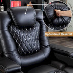 Electric Home Theater Overstuffed Single Reclining Sofa with Hidden Arm Storage