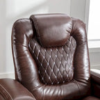 Electric Home Theater Overstuffed Single Reclining Sofa with Hidden Arm Storage