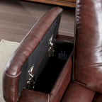 Electric Home Theater Overstuffed Single Reclining Sofa with Hidden Arm Storage