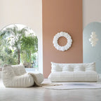 Memory Foam Floor Chair, Comfortable Back Support Lazy Sofa, Comfy for Reading Game Meditating,Teddy Fabric