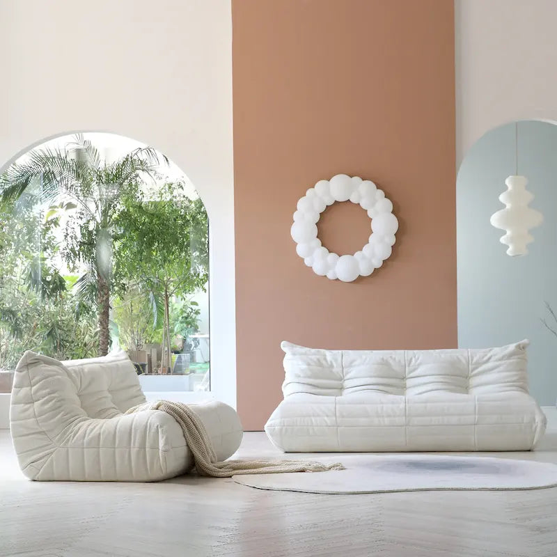 Memory Foam Floor Chair, Comfortable Back Support Lazy Sofa, Comfy for Reading Game Meditating,Teddy Fabric