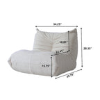 Memory Foam Floor Chair, Comfortable Back Support Lazy Sofa, Comfy for Reading Game Meditating,Teddy Fabric