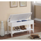 The Gray Barn Waggoner Solid Wood Shoe Bench with Storage