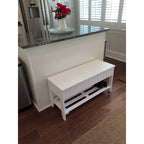 The Gray Barn Waggoner Solid Wood Shoe Bench with Storage