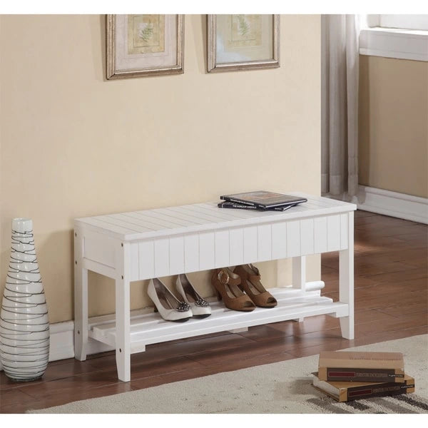 The Gray Barn Waggoner Solid Wood Shoe Bench with Storage