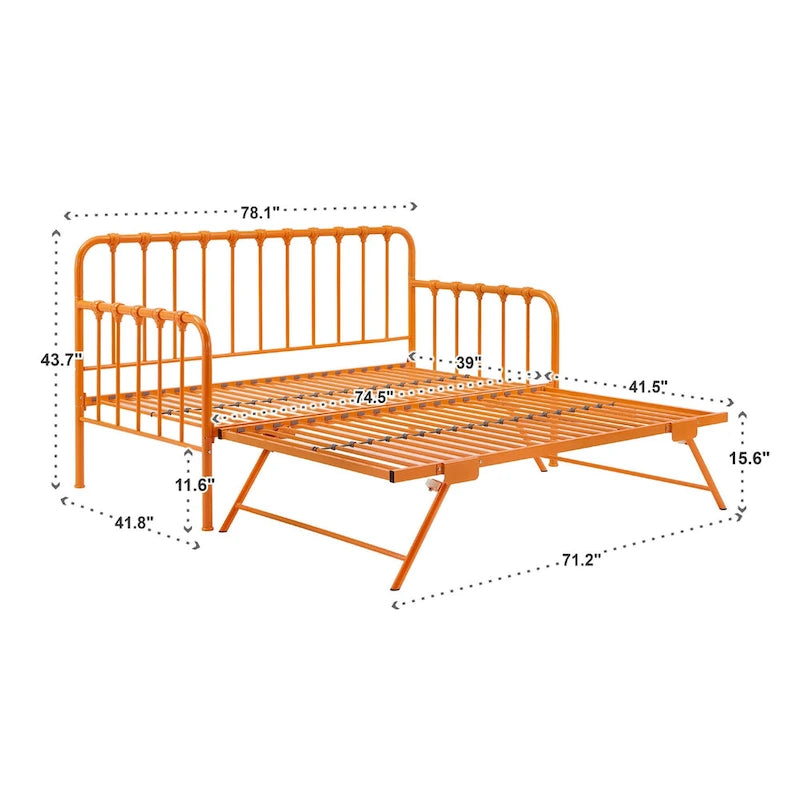 Constance Metal Daybed with Lift-up Trundle by iNSPIRE Q Bold