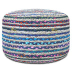 WYNDENHALL Mattise Boho Round Pouf in Braided Jute