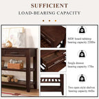 Mid-Century Style 42 Solid Wood Buffet Sideboard