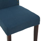 Fabric Upholstered Nailhead Trim Parson Dining Chairs Set of 2