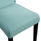 Fabric Upholstered Nailhead Trim Parson Dining Chairs Set of 2