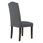 Fabric Upholstered Nailhead Trim Parson Dining Chairs Set of 2