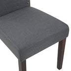 Fabric Upholstered Nailhead Trim Parson Dining Chairs Set of 2