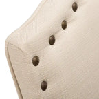 Fabric Upholstered Nailhead Trim Parson Dining Chairs Set of 2