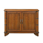 40 Pine 2 Door Storage Cabinet, Sideboard Buffet with Doors and Adjustable Shelf, Wood Entryway Chest, Cupboard