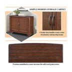 40 Pine 2 Door Storage Cabinet, Sideboard Buffet with Doors and Adjustable Shelf, Wood Entryway Chest, Cupboard