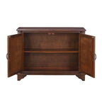 40 Pine 2 Door Storage Cabinet, Sideboard Buffet with Doors and Adjustable Shelf, Wood Entryway Chest, Cupboard