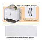 40 Pine 2 Door Storage Cabinet, Sideboard Buffet with Doors and Adjustable Shelf, Wood Entryway Chest, Cupboard