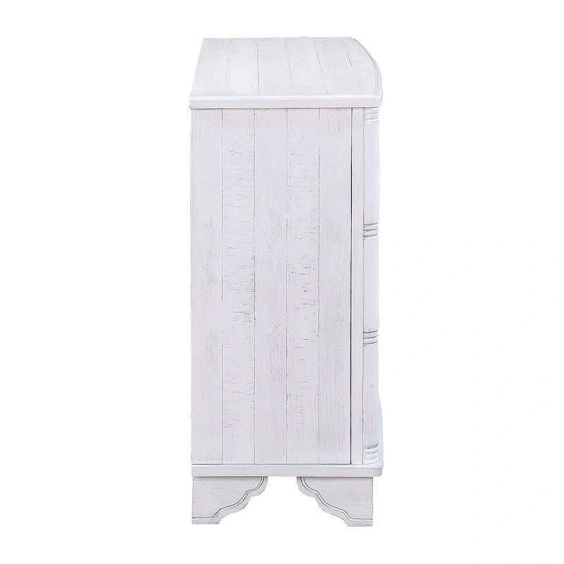 40 Pine 2 Door Storage Cabinet, Sideboard Buffet with Doors and Adjustable Shelf, Wood Entryway Chest, Cupboard