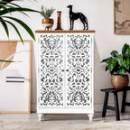 PHI VILLA 2-door Retro Antique Hollow-Carved Storage Cabinet