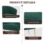 Velvet Accent Chairs for Living Room Bedroom Office Leisure Upholstered Single Sofa Chair