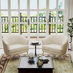 Velvet Accent Chairs for Living Room Bedroom Office Leisure Upholstered Single Sofa Chair