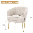 Velvet Accent Chairs for Living Room Bedroom Office Leisure Upholstered Single Sofa Chair