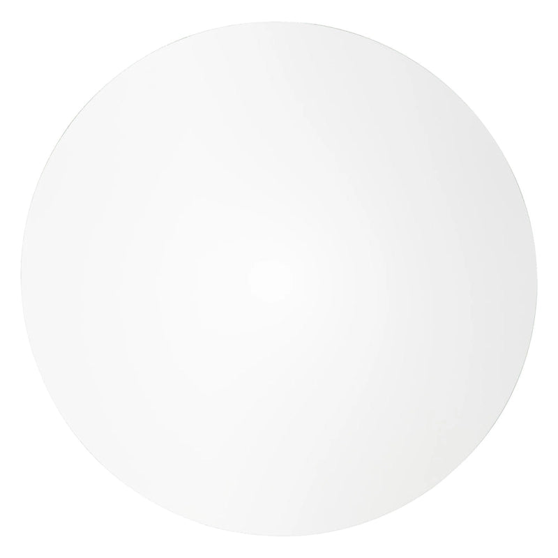 Bristol 35 Inch Mid Century Modern Round Dining Table, Wood Top & Glossy Iron Pedestal Base for Kitchen & Dining Room