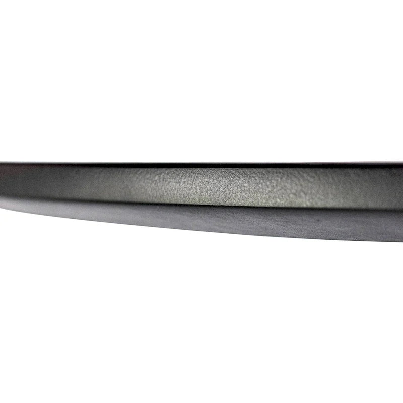 Bristol 35 Inch Mid Century Modern Round Dining Table, Wood Top & Glossy Iron Pedestal Base for Kitchen & Dining Room