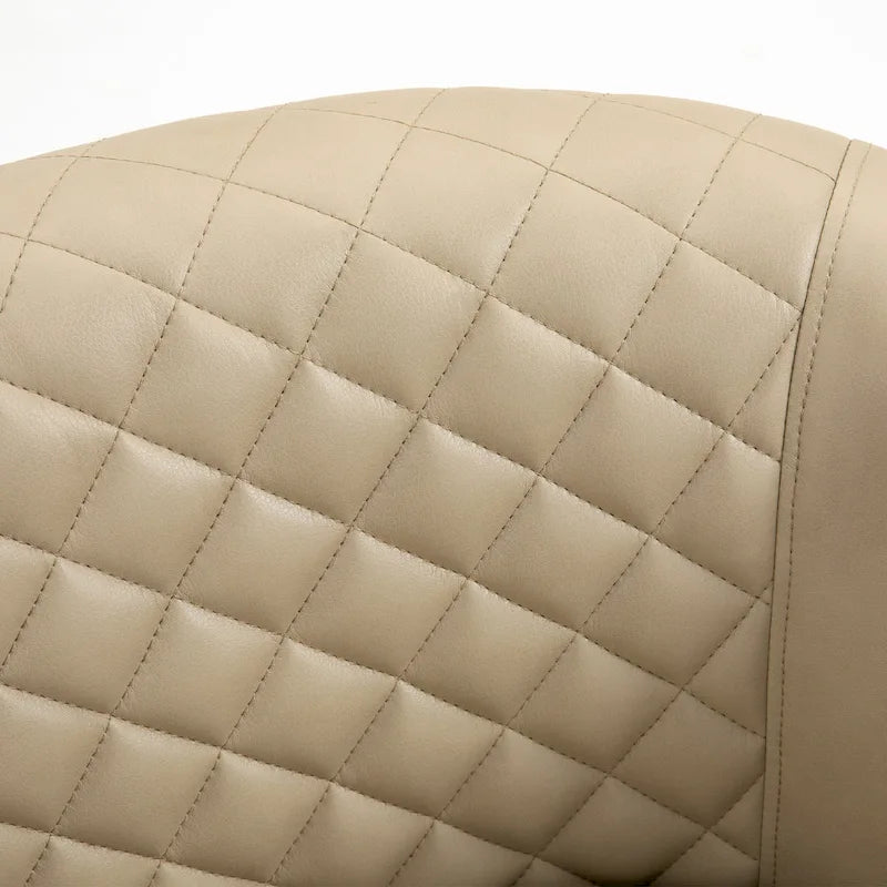 Axia 4 Set Modern Faux Leather Barrel Accent Chair with Wood Legs