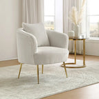 Art Leon Modern Velvet Accent Barrel Chair