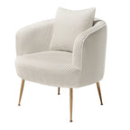 Art Leon Modern Velvet Accent Barrel Chair