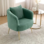 Art Leon Modern Velvet Accent Barrel Chair