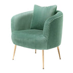 Art Leon Modern Velvet Accent Barrel Chair