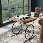 Dietrich Industrial 19-inch Metal Wheel Side Table by Carbon Loft