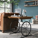 Dietrich Industrial 19-inch Metal Wheel Side Table by Carbon Loft