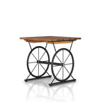 Dietrich Industrial 19-inch Metal Wheel Side Table by Carbon Loft