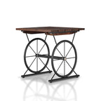 Dietrich Industrial 19-inch Metal Wheel Side Table by Carbon Loft