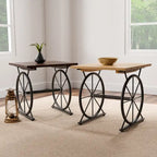 Dietrich Industrial 19-inch Metal Wheel Side Table by Carbon Loft