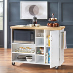 Simple Living Rolling Galvin Microwave Storage Cart