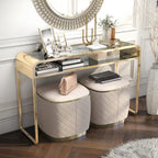 Watler Contemporary 46-inch Glass Top 1-Shelf Sofa Table by Furniture of America