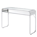 Watler Contemporary 46-inch Glass Top 1-Shelf Sofa Table by Furniture of America