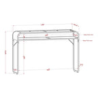 Watler Contemporary 46-inch Glass Top 1-Shelf Sofa Table by Furniture of America
