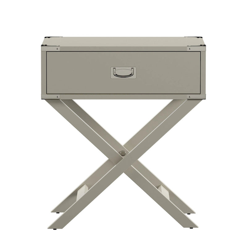 Kenton II X Base Wood Accent Campaign Table iNSPIRE Q Modern