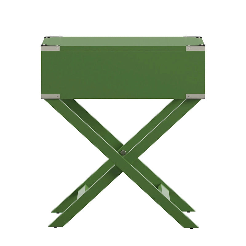 Kenton II X Base Wood Accent Campaign Table iNSPIRE Q Modern