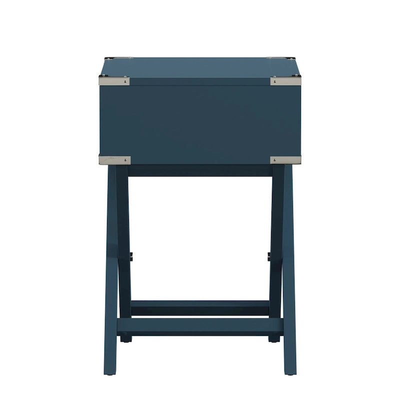 Kenton II X Base Wood Accent Campaign Table iNSPIRE Q Modern