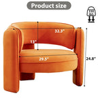 Modern Velvet Accent Chair with Armrests for Living Room