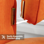 Modern Velvet Accent Chair with Armrests for Living Room