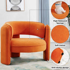 Modern Velvet Accent Chair with Armrests for Living Room