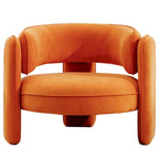 Modern Velvet Accent Chair with Armrests for Living Room